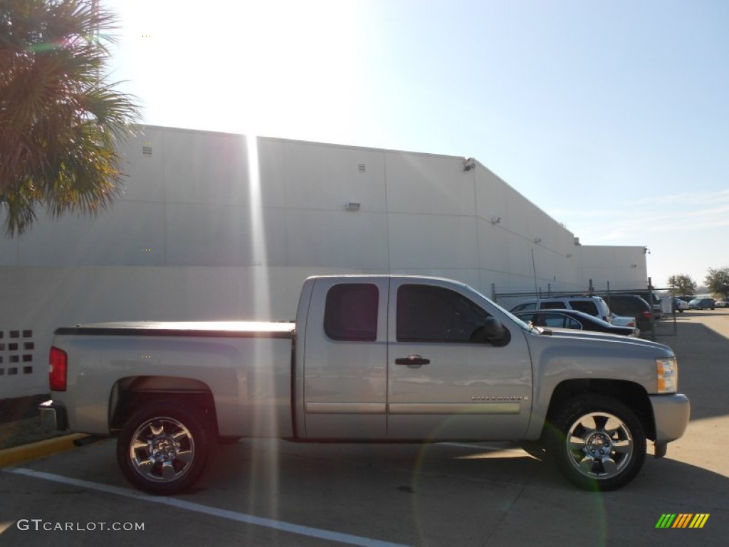 2008 Silverado 1500 LT Extended Cab - Silver Birch Metallic / Ebony photo #8