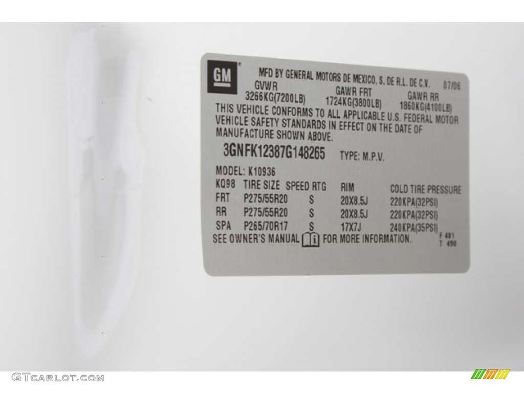 2007 Avalanche LTZ 4WD - Summit White / Dark Titanium/Light Titanium photo #30