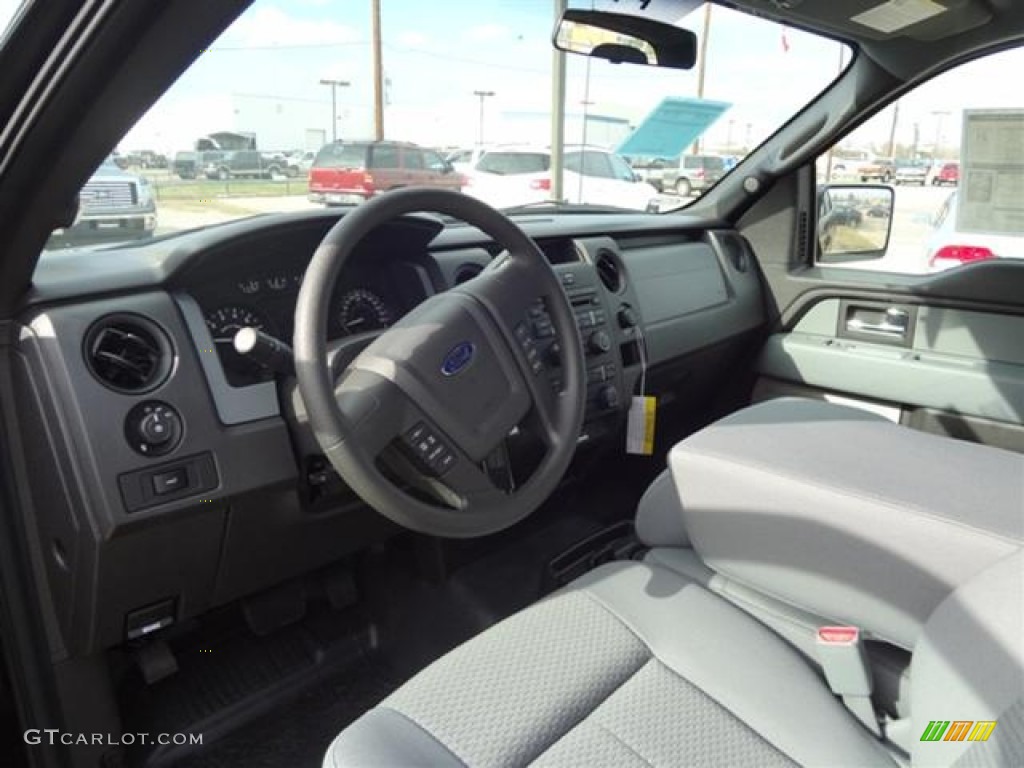 Steel Gray Interior 2012 Ford F150 STX SuperCab Photo #58878354