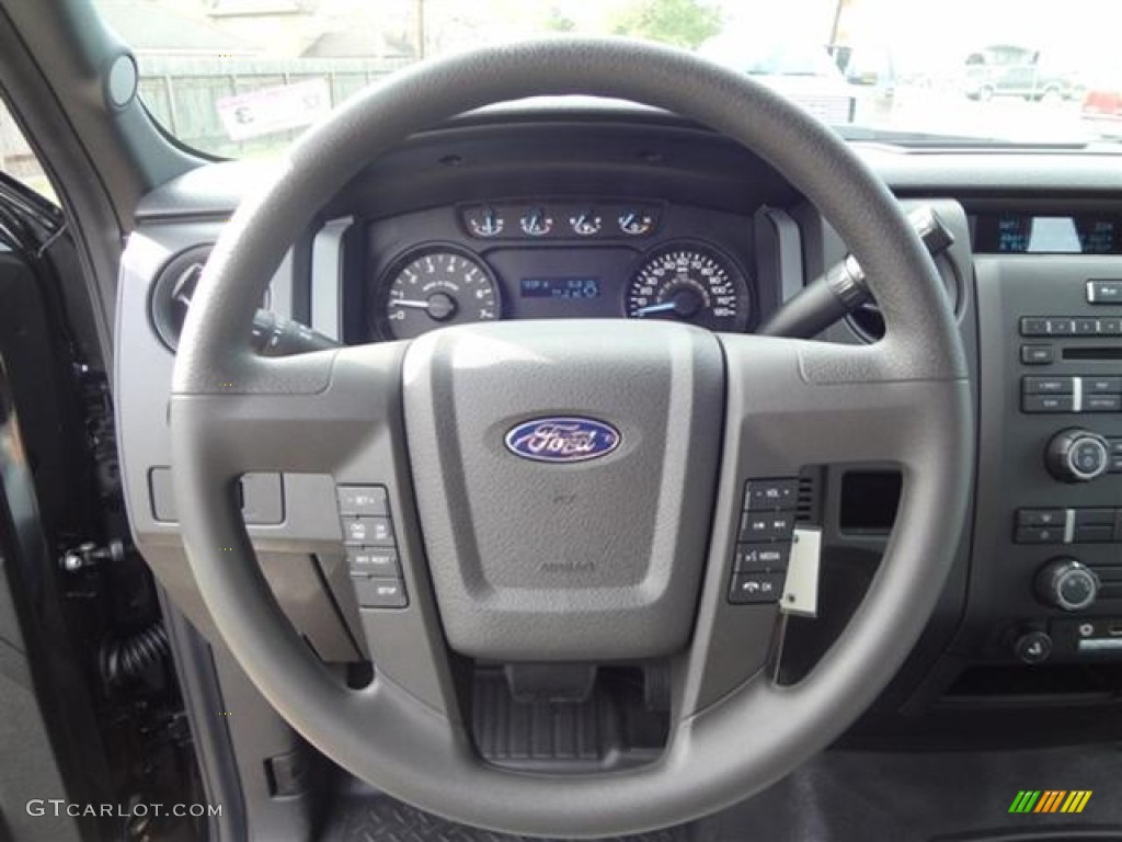 2012 Ford F150 STX SuperCab Steel Gray Steering Wheel Photo #58878432