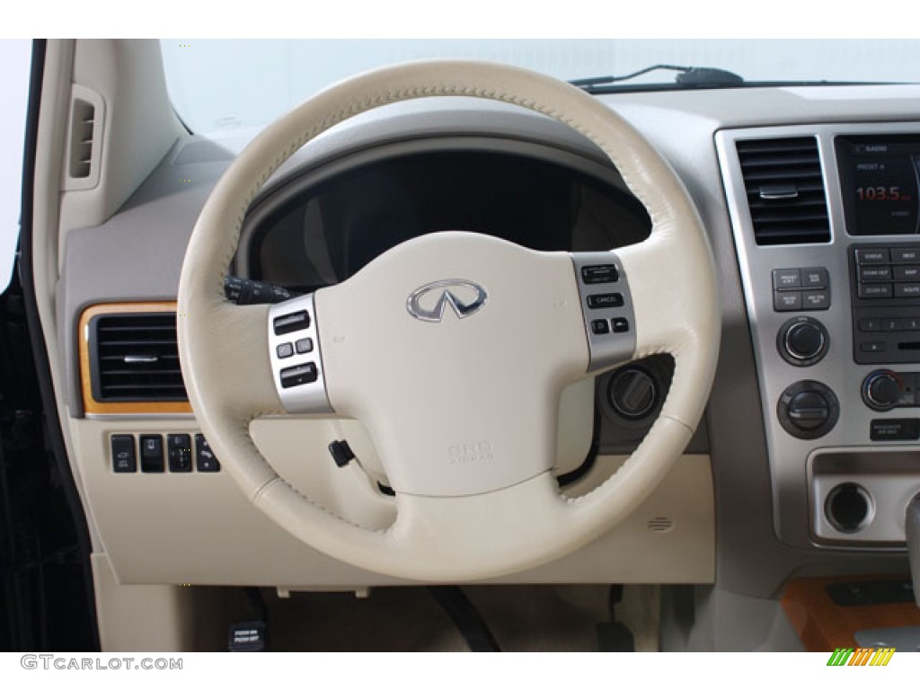 2010 Infiniti QX 56 4WD Wheat Steering Wheel Photo #58878942
