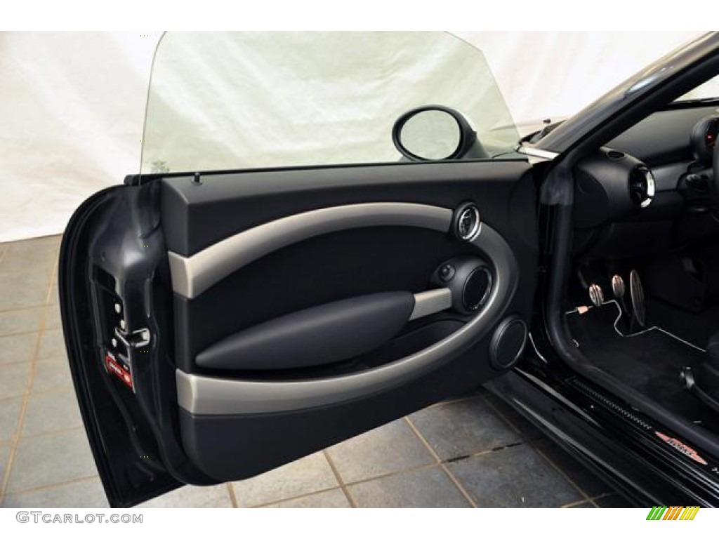 2012 Mini Cooper John Cooper Works Coupe Punch Carbon Black Leather Door Panel Photo #58882497