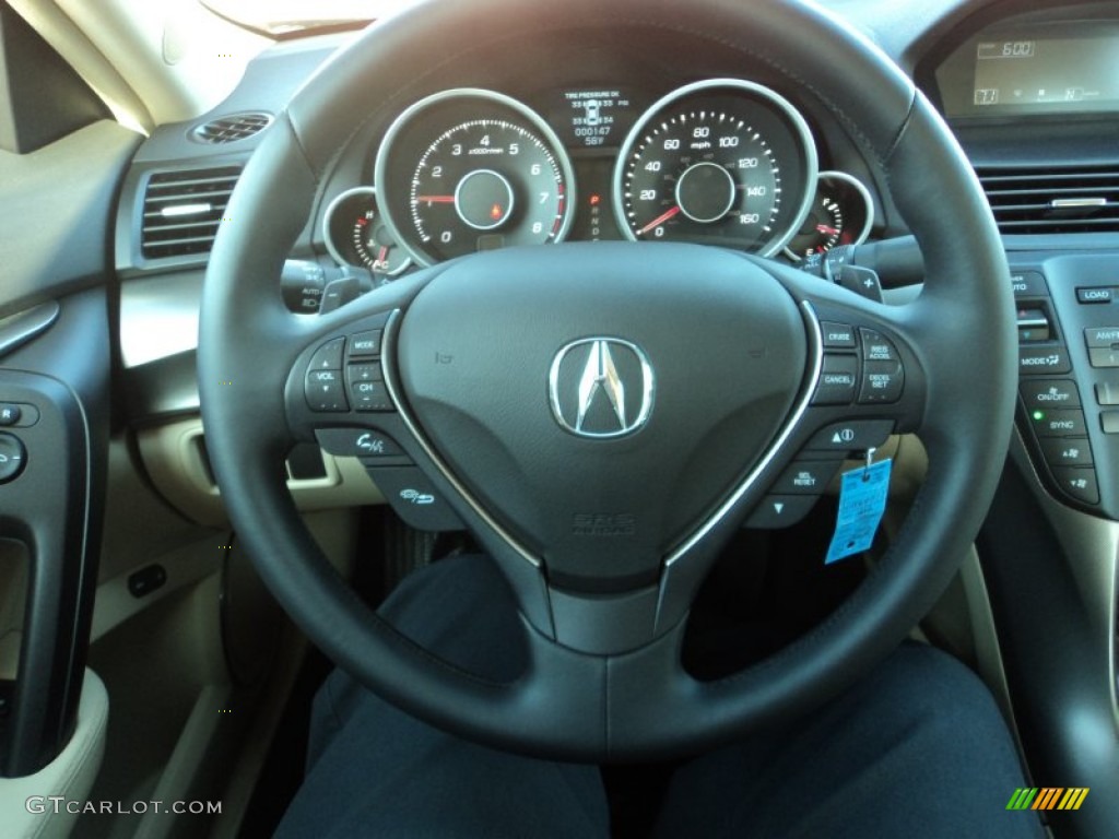 2012 Acura TL 3.5 Parchment Steering Wheel Photo #58883511