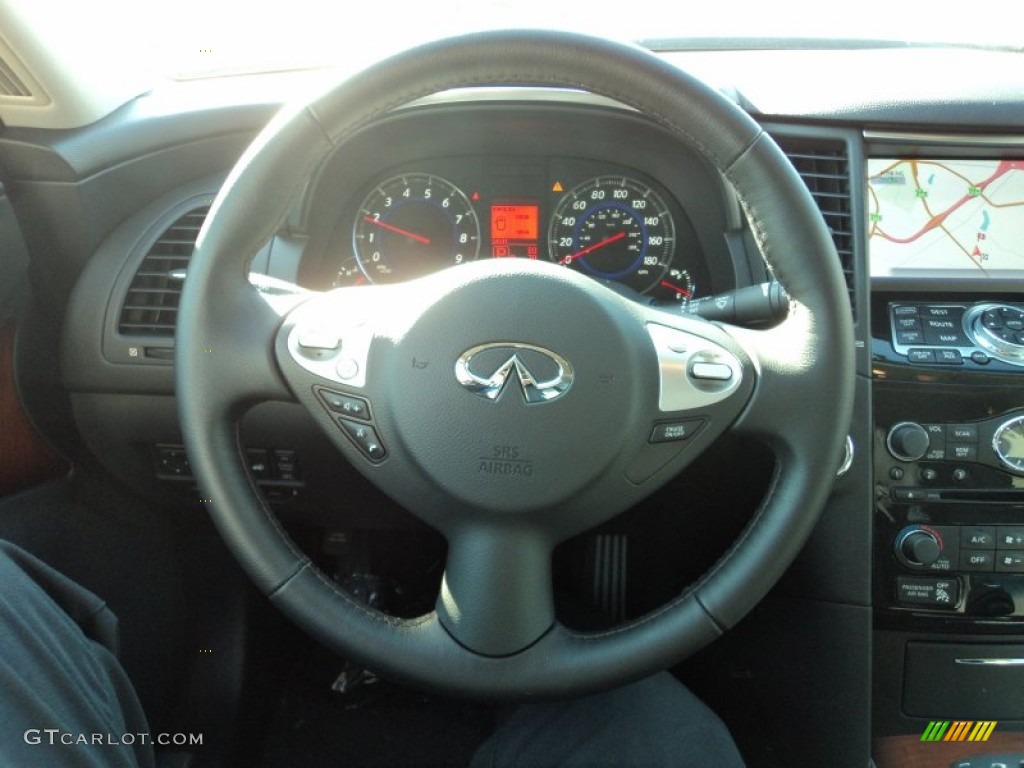 2011 Infiniti FX 35 Graphite Steering Wheel Photo #58883715