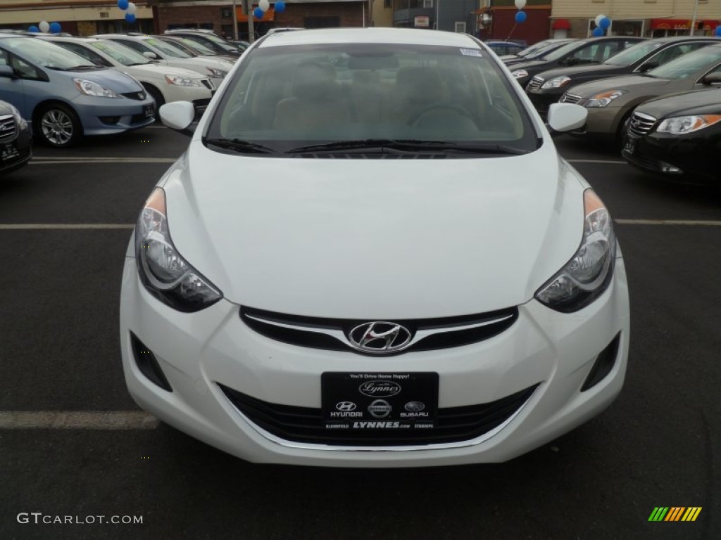 2011 Elantra GLS - Polar White / Beige photo #1