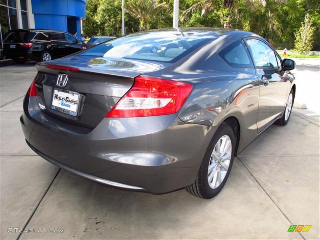 2012 Civic EX Coupe - Polished Metal Metallic / Gray photo #4