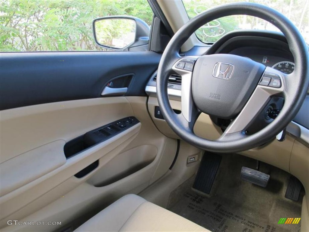 2012 Honda Accord LX Sedan Ivory Steering Wheel Photo #58884609