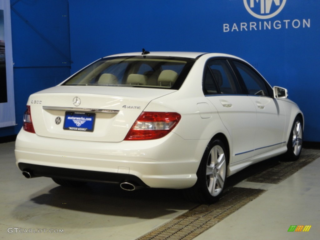2011 C 300 Sport 4Matic - Arctic White / Almond/Mocha photo #6