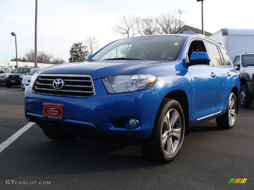 2009 Highlander Sport 4WD - Blue Streak Metallic / Black photo #1