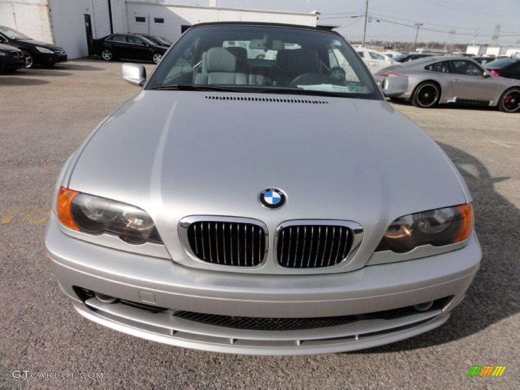 2000 3 Series 323i Convertible - Titanium Silver Metallic / Grey photo #3