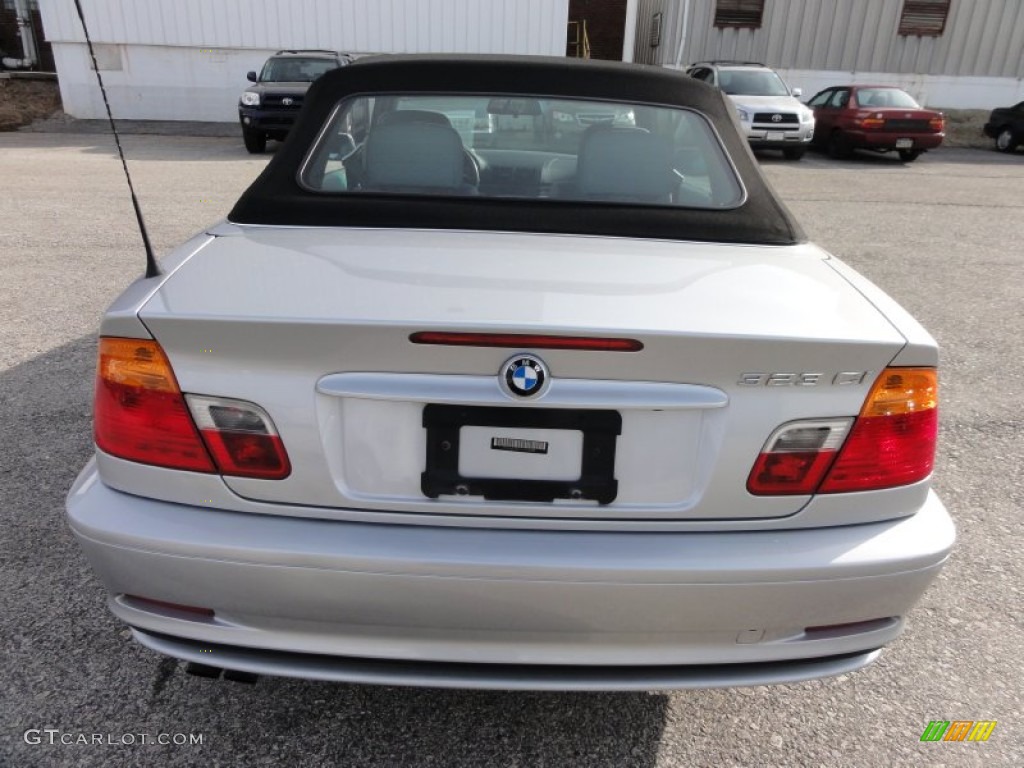 2000 3 Series 323i Convertible - Titanium Silver Metallic / Grey photo #9