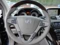 Taupe Gray 2010 Acura MDX Technology Steering Wheel