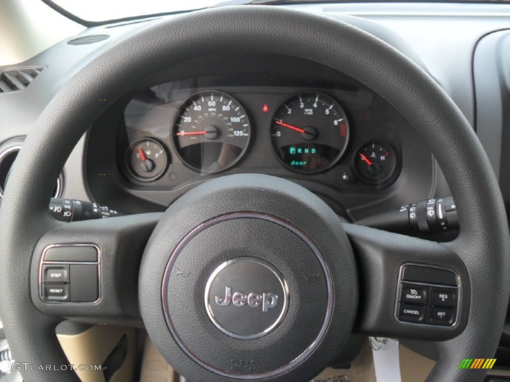 2012 Jeep Patriot Sport Dark Slate Gray/Light Pebble Beige Steering Wheel Photo #58894287