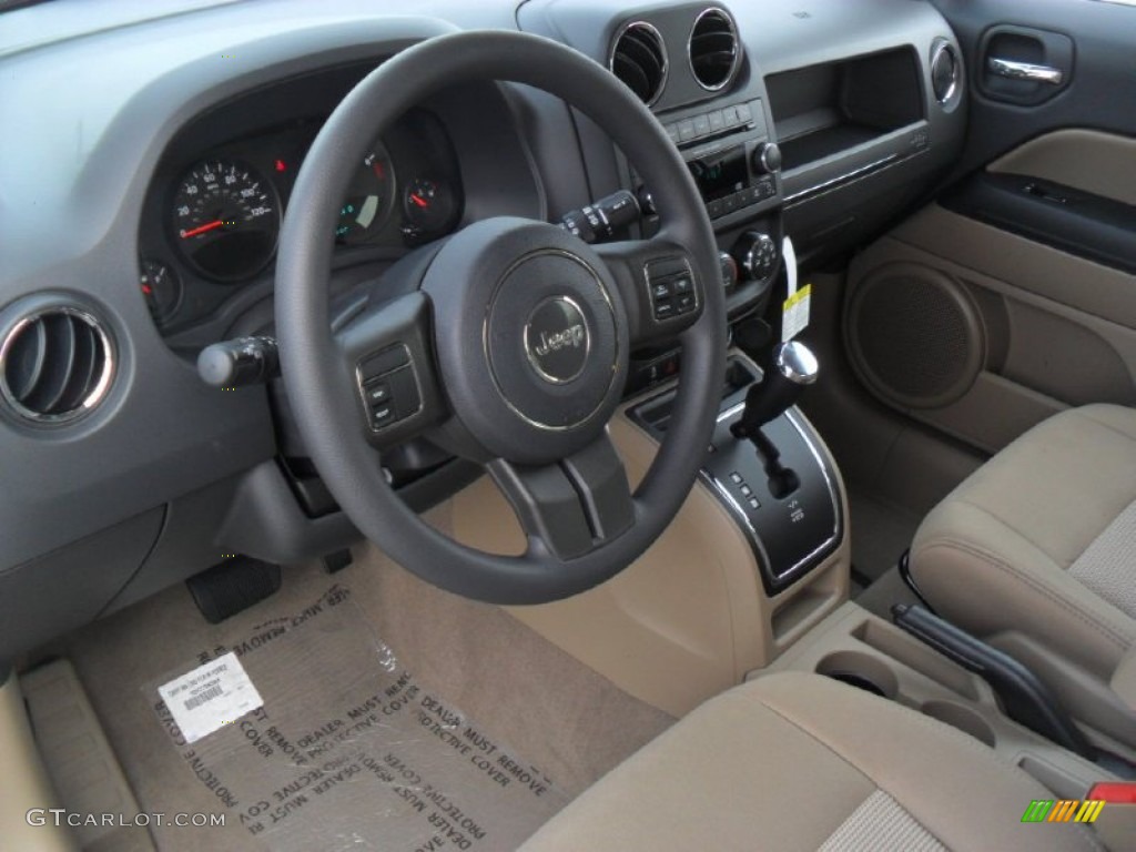 Dark Slate Gray/Light Pebble Beige Interior 2012 Jeep Patriot Sport Photo #58894401