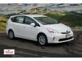 2012 Blizzard White Pearl Toyota Prius v Three Hybrid  photo #1