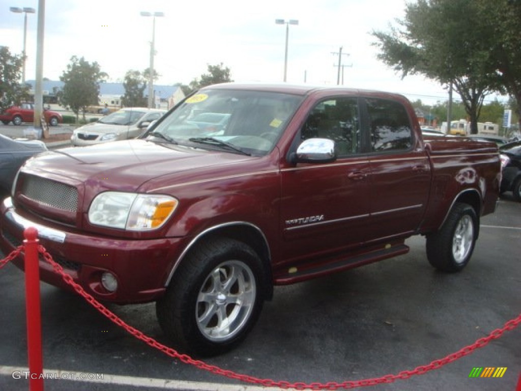 2005 Tundra SR5 Double Cab 4x4 - Salsa Red Pearl / Light Charcoal photo #3