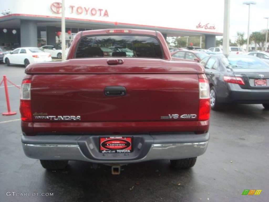 2005 Tundra SR5 Double Cab 4x4 - Salsa Red Pearl / Light Charcoal photo #7