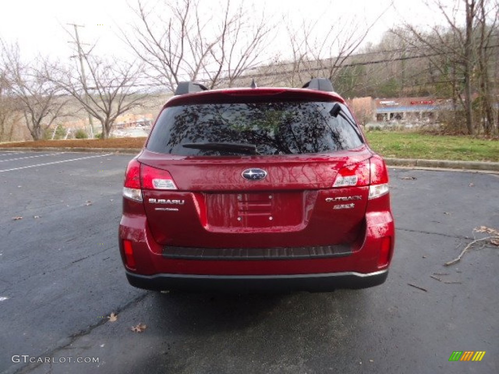 2012 Outback 2.5i Limited - Ruby Red Pearl / Off Black photo #6