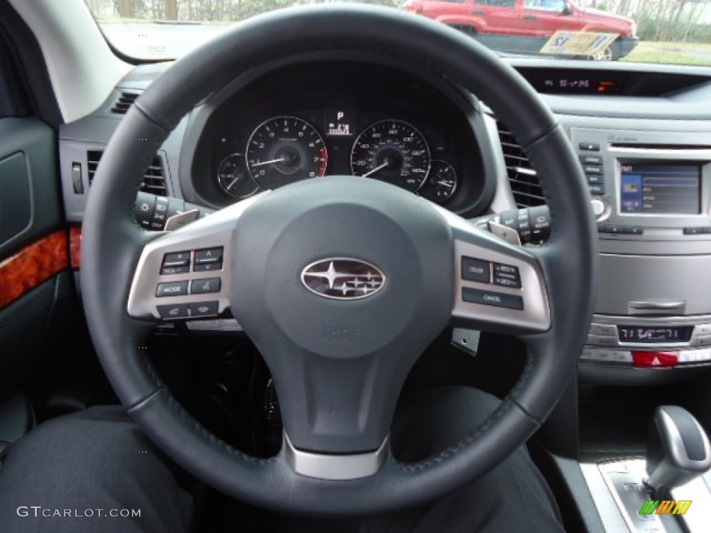 2012 Subaru Outback 2.5i Limited Off Black Steering Wheel Photo #58895589