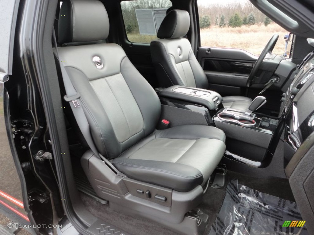 Black/Silver Smoke Interior 2011 Ford F150 Harley-Davidson SuperCrew 4x4 Photo #58897803