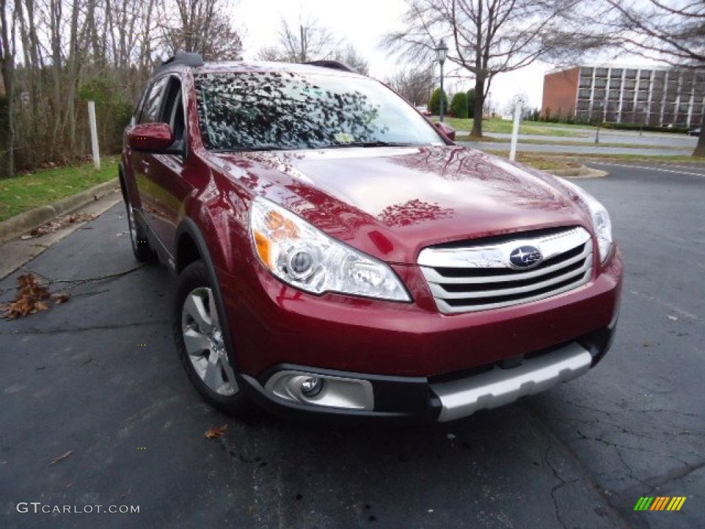 2012 Outback 3.6R Limited - Ruby Red Pearl / Off Black photo #1