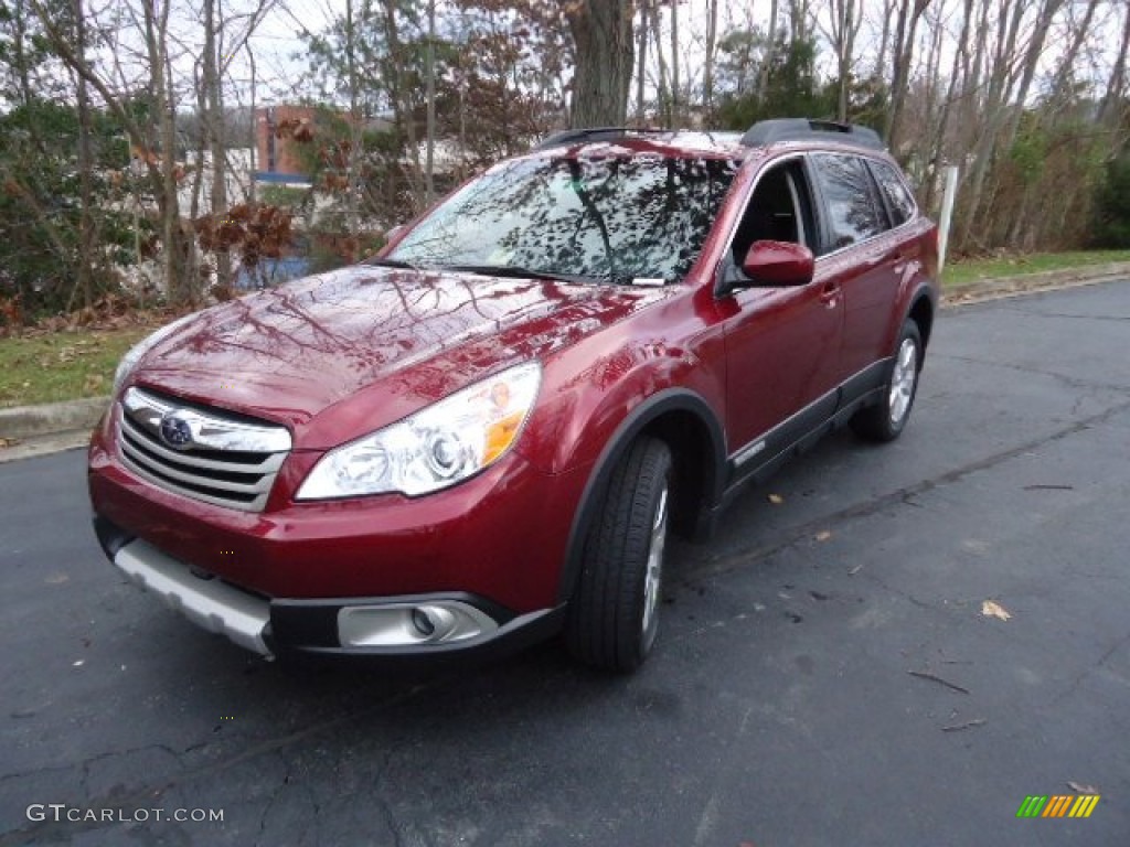 2012 Outback 3.6R Limited - Ruby Red Pearl / Off Black photo #3