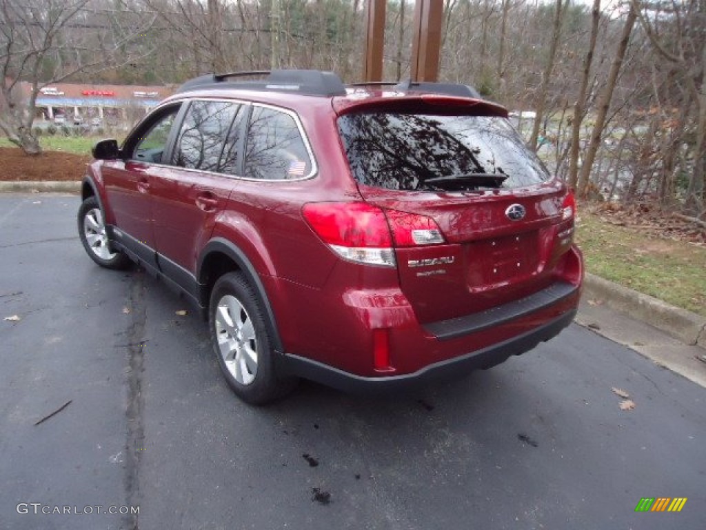 2012 Outback 3.6R Limited - Ruby Red Pearl / Off Black photo #5