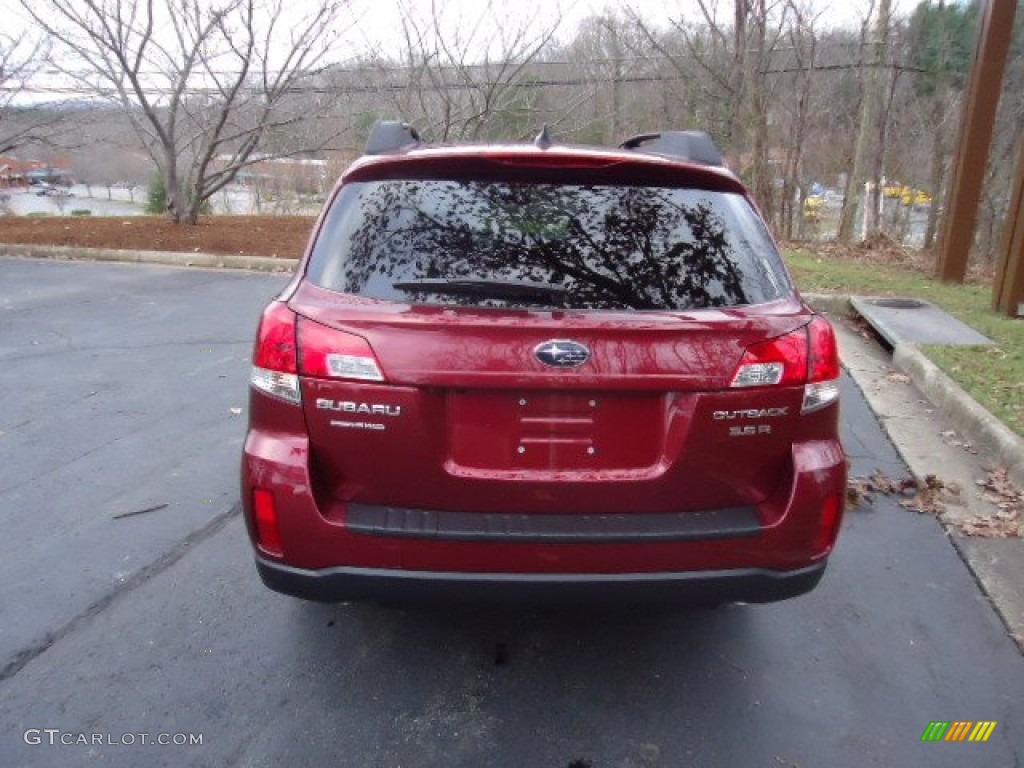 2012 Outback 3.6R Limited - Ruby Red Pearl / Off Black photo #6