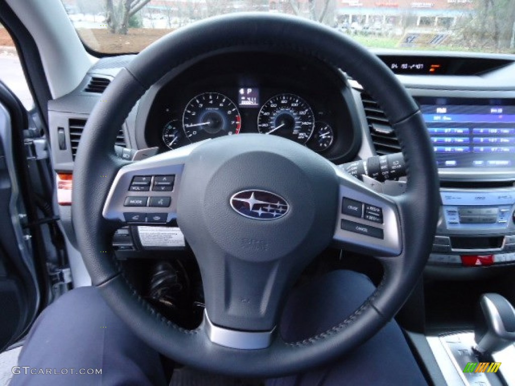 2012 Subaru Outback 3.6R Limited Off Black Steering Wheel Photo #58898259