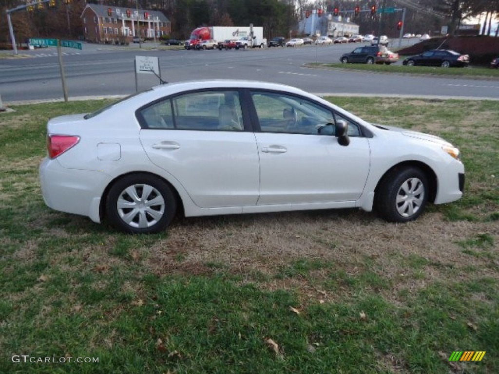 2012 Impreza 2.0i 4 Door - Satin White Pearl / Ivory photo #8