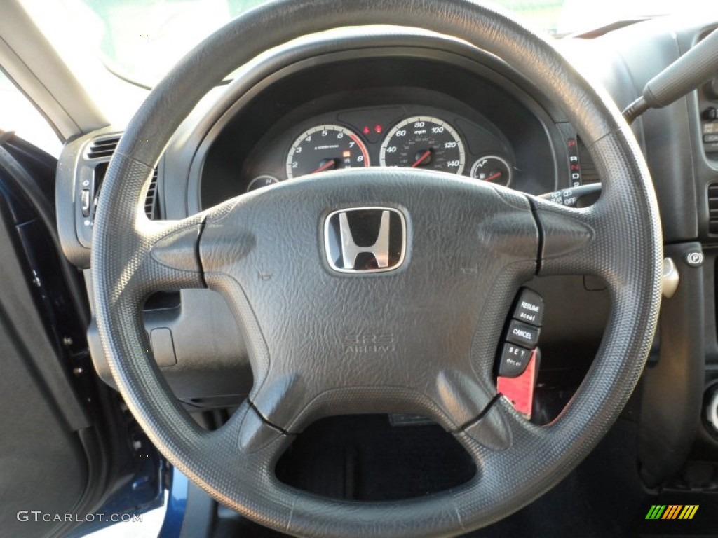 2002 Honda CR-V LX Black Steering Wheel Photo #58898949