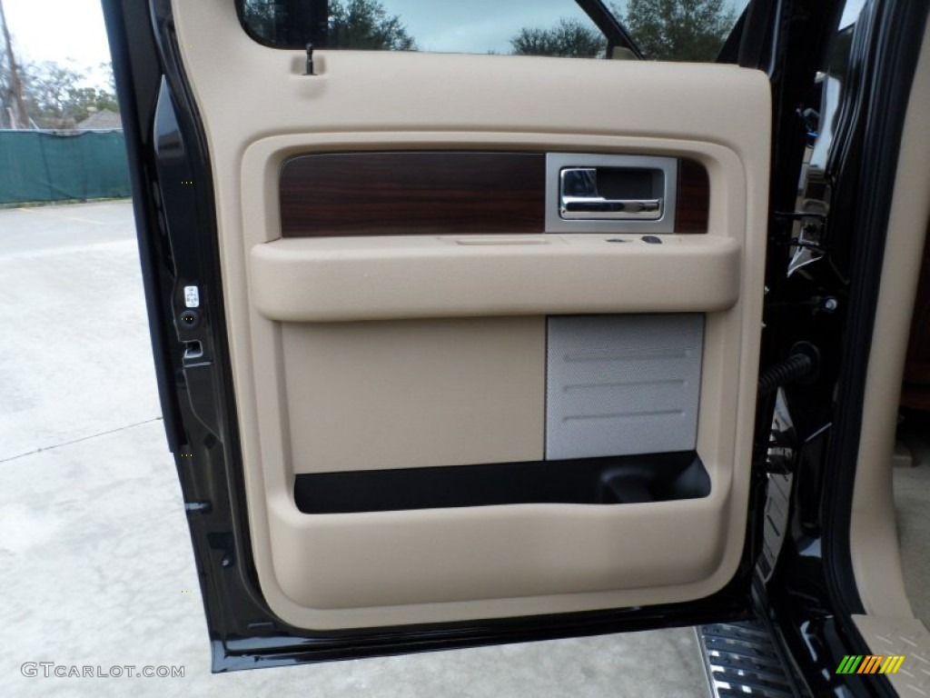 2012 Ford F150 King Ranch SuperCrew 4x4 King Ranch Chaparral Leather Door Panel Photo #58899171