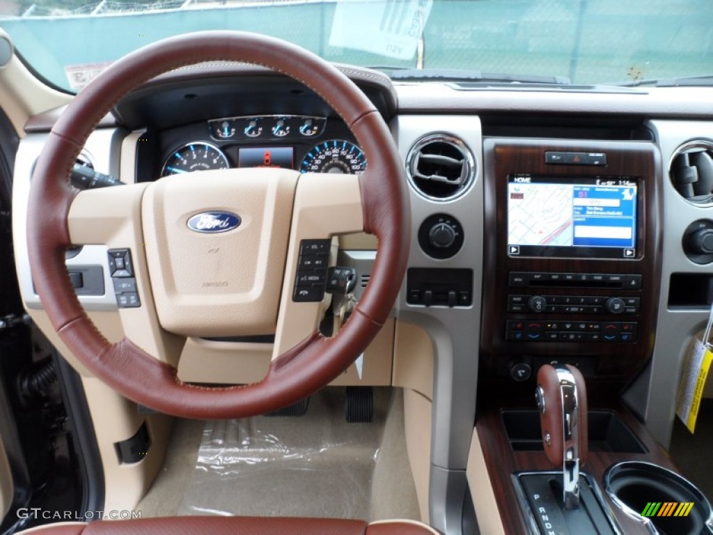 2012 Ford F150 King Ranch SuperCrew 4x4 King Ranch Chaparral Leather Dashboard Photo #58899234