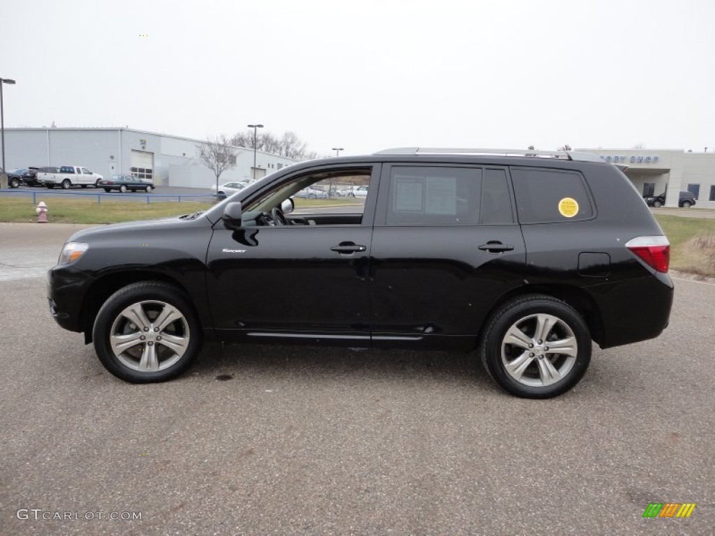 2009 Highlander Sport 4WD - Black / Black photo #16