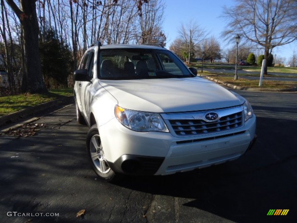 2012 Forester 2.5 X - Satin White Pearl / Platinum photo #1