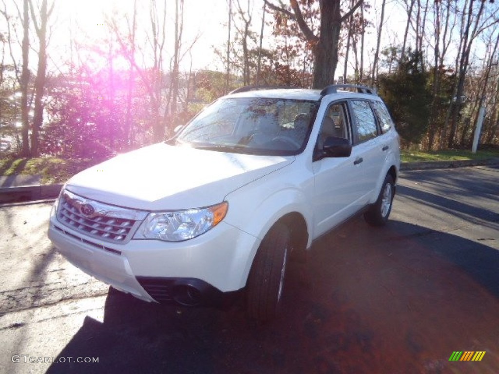 2012 Forester 2.5 X - Satin White Pearl / Platinum photo #3