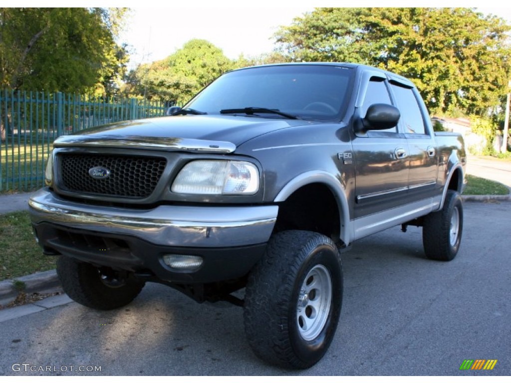 2002 F150 Lariat SuperCrew 4x4 - Dark Shadow Grey Metallic / Medium Graphite photo #1
