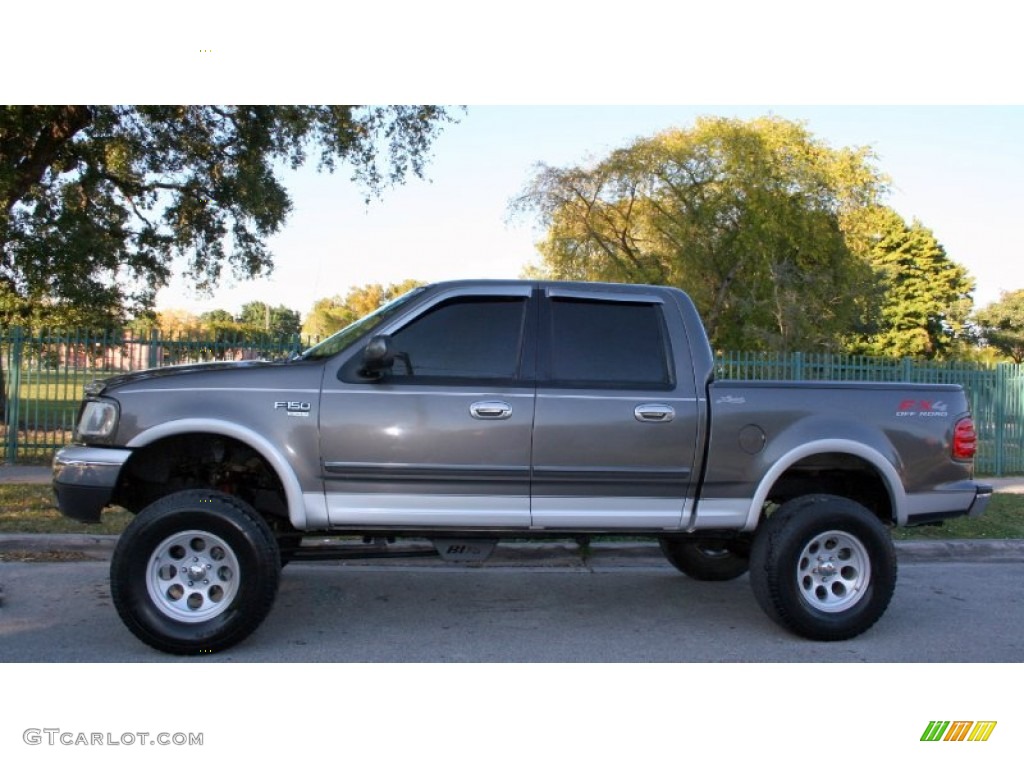 2002 F150 Lariat SuperCrew 4x4 - Dark Shadow Grey Metallic / Medium Graphite photo #3