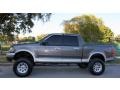 2002 Dark Shadow Grey Metallic Ford F150 Lariat SuperCrew 4x4  photo #3