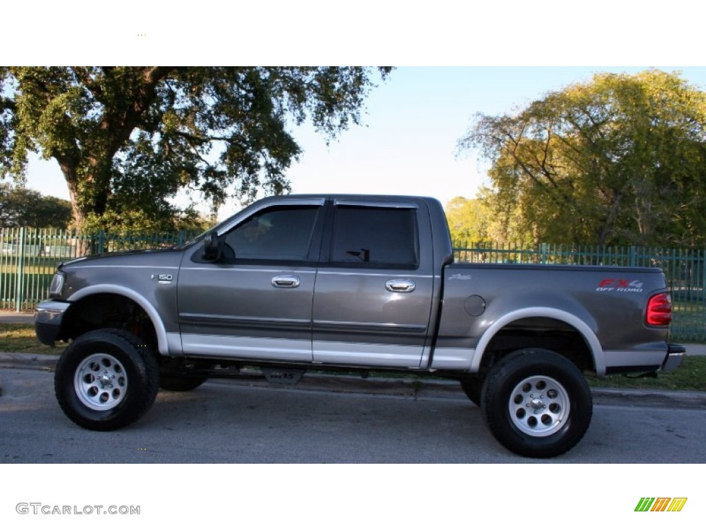 2002 F150 Lariat SuperCrew 4x4 - Dark Shadow Grey Metallic / Medium Graphite photo #4