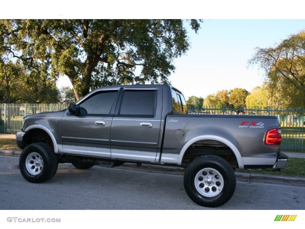 2002 F150 Lariat SuperCrew 4x4 - Dark Shadow Grey Metallic / Medium Graphite photo #5