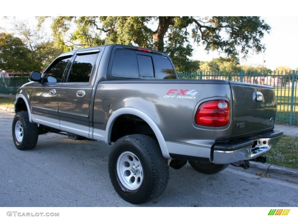 2002 F150 Lariat SuperCrew 4x4 - Dark Shadow Grey Metallic / Medium Graphite photo #8