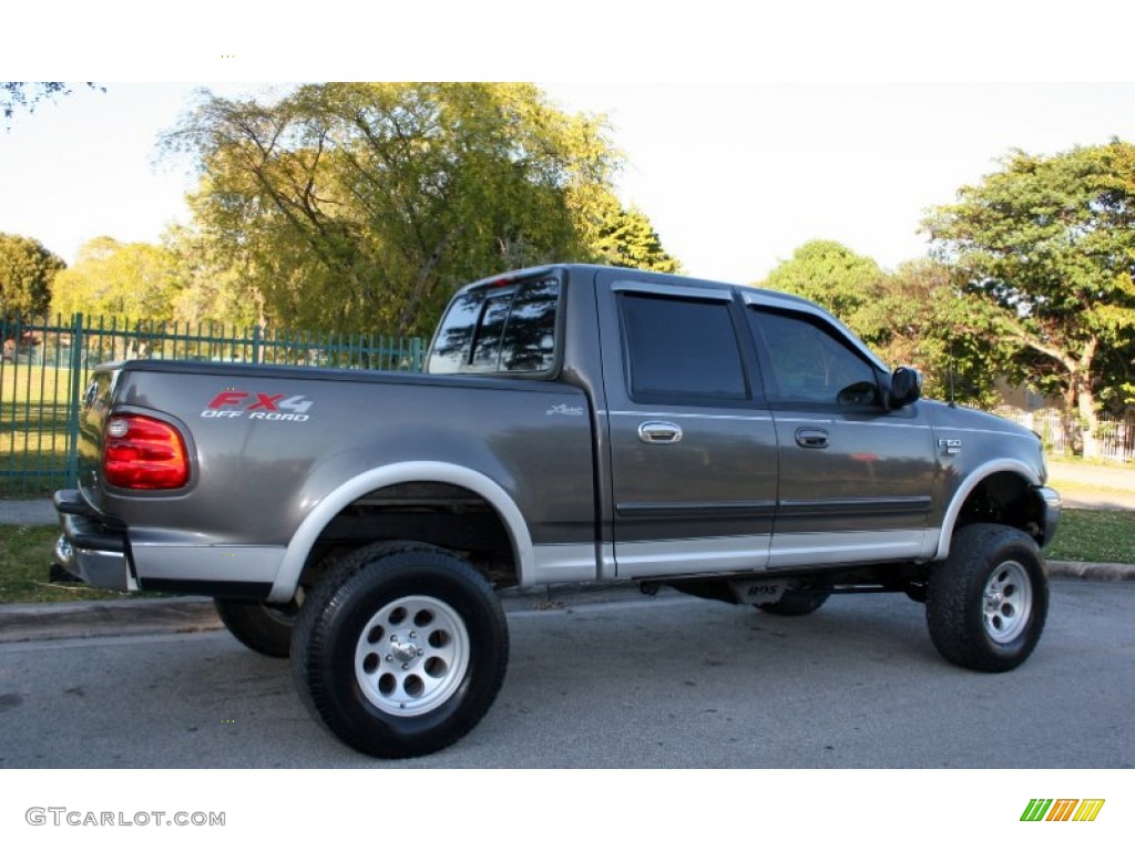 2002 F150 Lariat SuperCrew 4x4 - Dark Shadow Grey Metallic / Medium Graphite photo #12