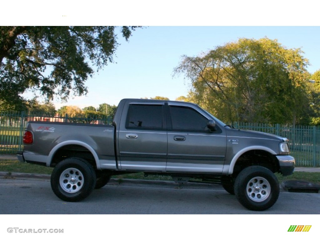 2002 F150 Lariat SuperCrew 4x4 - Dark Shadow Grey Metallic / Medium Graphite photo #13