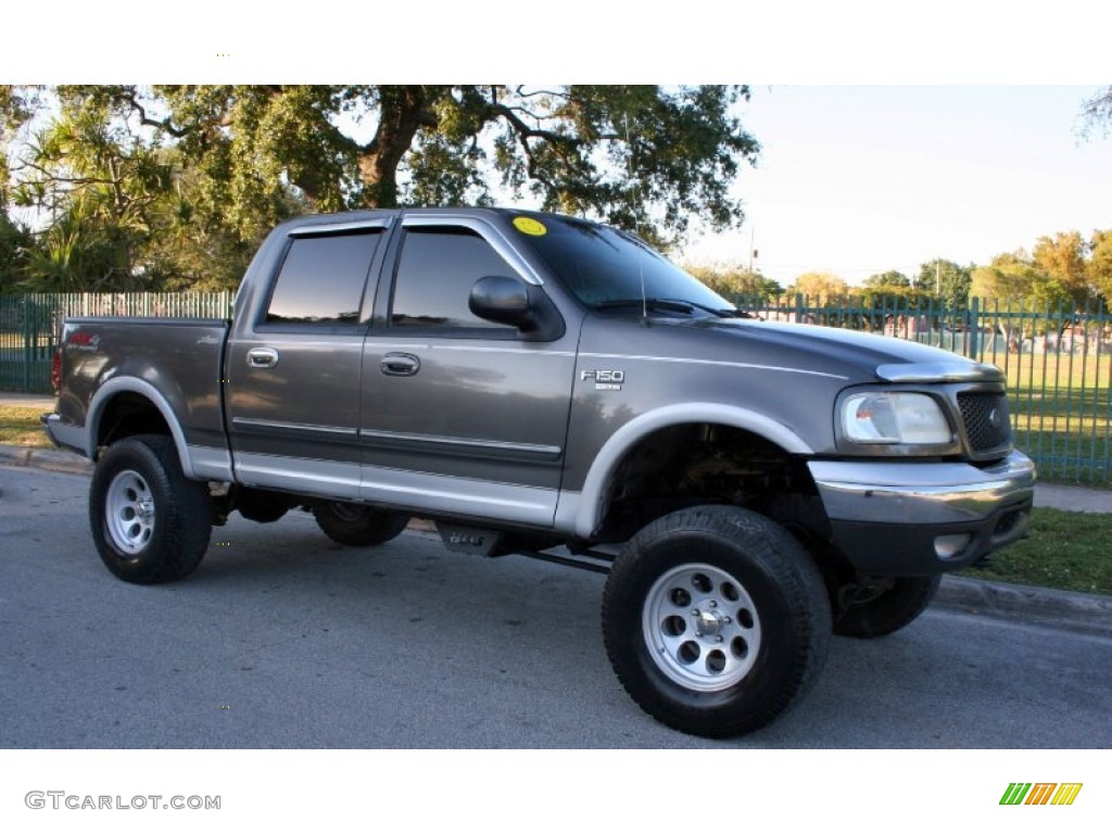 2002 F150 Lariat SuperCrew 4x4 - Dark Shadow Grey Metallic / Medium Graphite photo #15