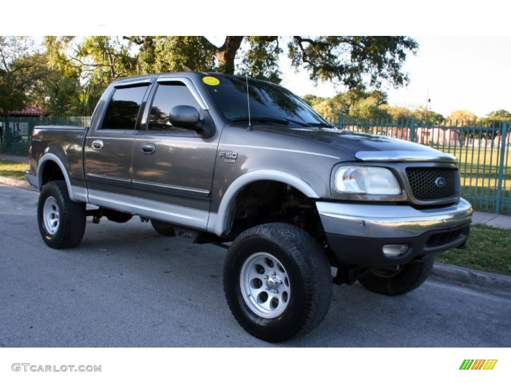 2002 F150 Lariat SuperCrew 4x4 - Dark Shadow Grey Metallic / Medium Graphite photo #16