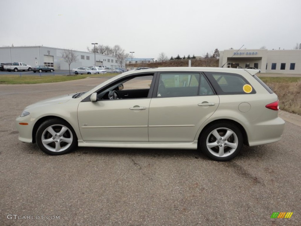 2004 MAZDA6 s Sport Wagon - Pebble Ash Metallic / Black photo #15