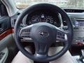 2012 Subaru Outback Warm Ivory Interior Steering Wheel Photo