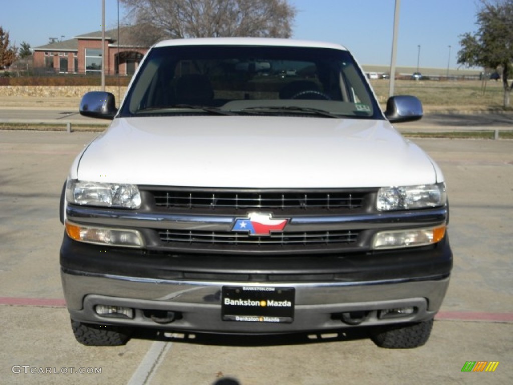 2001 Silverado 1500 LS Extended Cab 4x4 - Summit White / Graphite photo #2