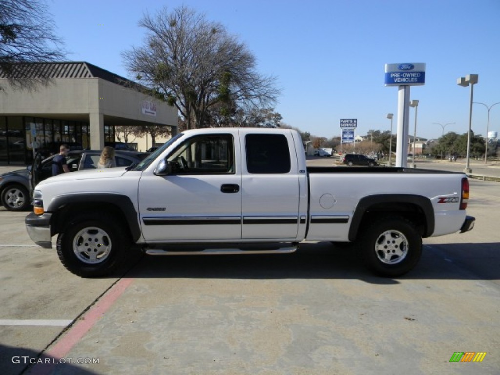 2001 Silverado 1500 LS Extended Cab 4x4 - Summit White / Graphite photo #5